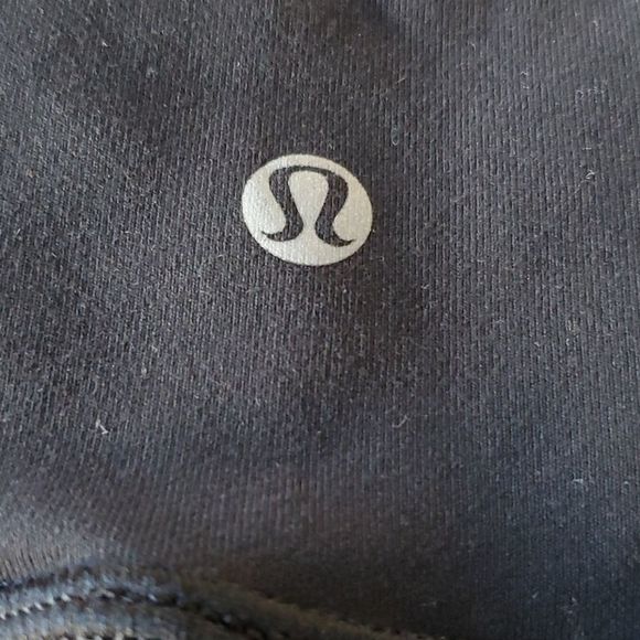 Lululemon A Go-Go Crop Black/Twin Stripe Spry Blue - Picture 4 of 6
